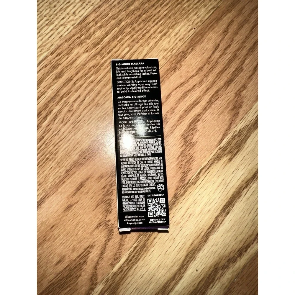 ✨ e.l.f. Big Mood Mascara BLACK TRAVEL SIZE .14 oz 4ml Mega Volume & Lift NEW